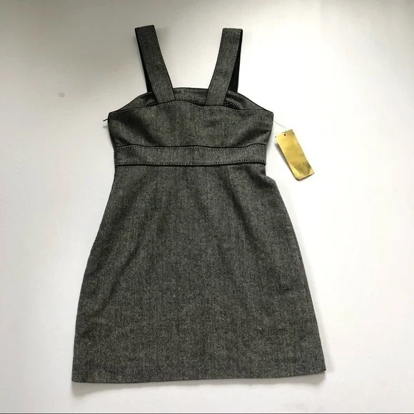 TALULA Aritzia Tweed Overall Jumper Wool Blend Dress size 2 - Picture 3 of 11
